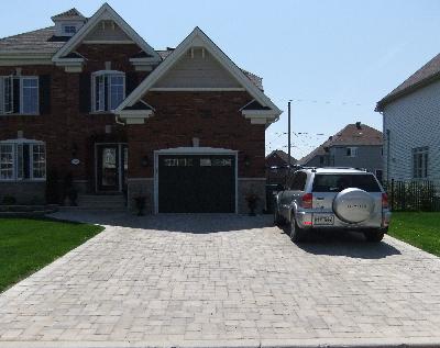 stationement en pavé