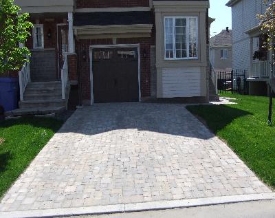 stationement en pavé